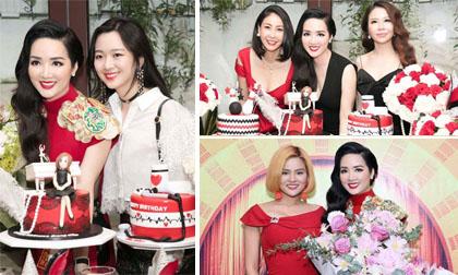 Con gái cưng và sao Việt dự tiệc sinh nhật ngập sắc đỏ của Hoa hậu Giáng My