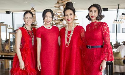 Loạt mỹ nhân Việt diện váy đỏ đến dự sinh nhật của diễn viên Diễm My