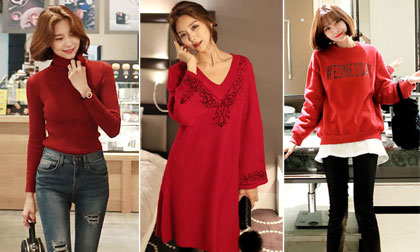 3 cách mặc màu đỏ đẹp miễn chê trong mùa Giáng sinh