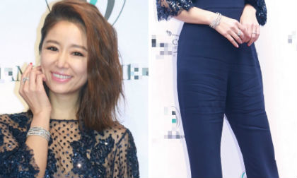 Lâm Tâm Như mặc đồ nhăn nhúm, lộ dấu hiệu tuổi tác khi cười 