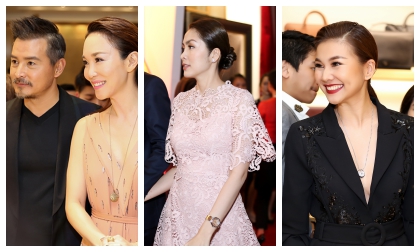 Vợ chồng Lý Minh Thuận - Phạm Văn Phương rạng rỡ 'đọ sắc' cùng dàn sao Việt đình đám