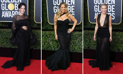 Angelina Jolie cùng dàn sao đồng loạt mặc đồ đen trên thảm đỏ 'Quả Cầu Vàng 2018'
