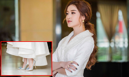 Á hậu Huyền My đi guốc 'công chúa' trị giá trăm triệu