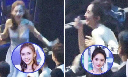 Dương Mịch cười hả hê khi thấy bạn thân Angela Baby suýt ngã sấp mặt 