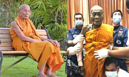 Hơn 2 tháng qua đời, xác nhà sư Thái Lan vẫn gần như còn nguyên vẹn