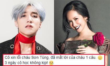 Đẳng cấp Diva nhưng Hồng Nhung vẫn xin lỗi 'cháu' Sơn Tùng vì quên lời bài hát