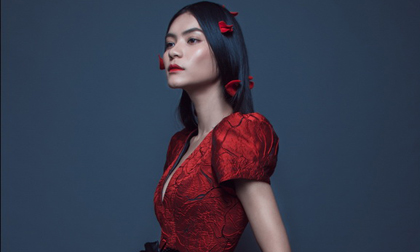 Quán quân Next Top Kim Dung biến hóa với váy đỏ rực rỡ