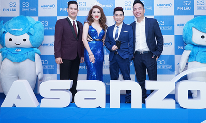 Victoria Hoàng Ny chúc mừng Quang Hà trở thành gương mặt đại diện Asanzo S2, S3