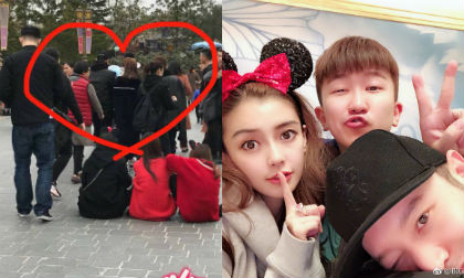 Vợ chồng Huỳnh Hiểu Minh đưa con trai đi chơi công viên Disneyland dịp Valentine