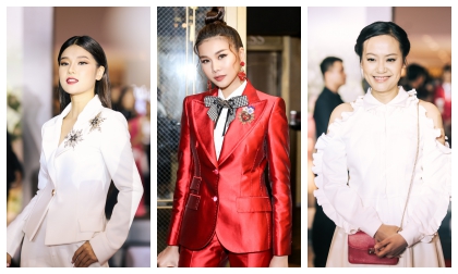 Thanh Hằng đúng chất 'chị đại' với cả cây vest đỏ hàng hiệu, chấp hết dàn mỹ nhân lớn nhỏ