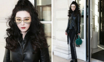 Trang điểm lạ, chơi đồ đen sành điệu, Phạm Băng Băng hút ánh nhìn tại show diễn của Louis Vuitton