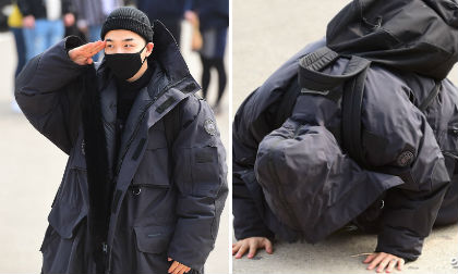 Taeyang (Big Bang) quỳ cám ơn fan, chính thức lên đường đi nghĩa vụ sau đám cưới