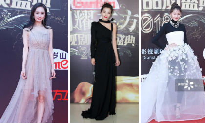 Dàn sao Hoa ngữ váy áo xúng xính trên thảm đỏ 'Phim truyền hình chất lượng Thịnh Điển 2018'