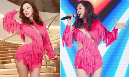 Jennifer Phạm diện váy tua rua ngắn cũn khoe giọng hát ngọt ngào