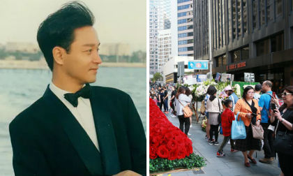 Người hâm mộ xếp hàng dài tại khách sạn nơi Trương Quốc Vinh tự tử cách đây 15 năm 