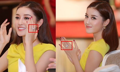Huyền My đeo nhẫn kim cương 1 tỷ đi sự kiện