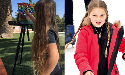 Harper Beckham khoe mái tóc dài như công chúa Rapunzel trong cổ tích