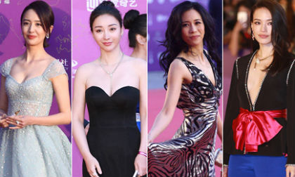 Khoe vòng một táo bạo nhưng bộ đồ của Thư Kỳ vẫn kém sang trên thảm đỏ LHP Quốc tế Bắc Kinh lần thứ 8