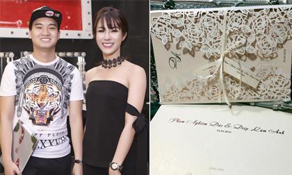 Hé lộ thiệp cưới tinh tế của Diệp Lâm Anh và bạn trai thiếu gia