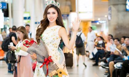 Thư Dung xinh như công chúa về nước sau khi đạt Á hậu 2 Miss Eco International 2018