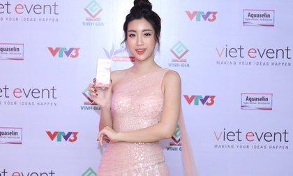 Hoa hậu Mỹ Linh rạng rỡ tại sự kiện công bố nhà tài trợ 2 chương trình truyền hình thực tế