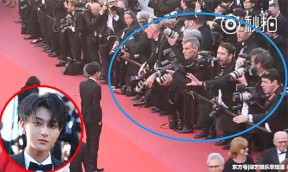 Mỹ nam Trung Quốc bị phóng viên xua đuổi khỏi ống kính trên thảm đỏ LHP Cannes