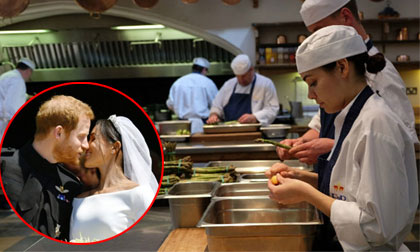 Khám phá bên trong căn bếp chế biến bữa tiệc cưới Hoàng tử Harry