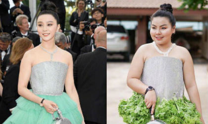 Phản ứng của Phạm Băng Băng và Lý Thần khi bắt gặp cô gái Thái Lan dùng đồ ăn cosplay váy hàng hiệu 