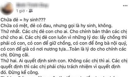 Chàng trai bị hội chị em túm vào 'xỉ vả' vì phát ngôn: 'Chửa đẻ thì chấp nhận đau, đừng kể công'
