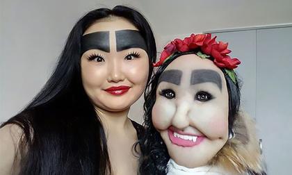 Cô gái nổi tiếng nhờ cặp lông mày to như miếng rong biển úp lên trán