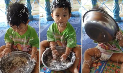 Clip bé trai ăn bún 'bá đạo' hút 2 triệu lượt xem vì quá đáng yêu