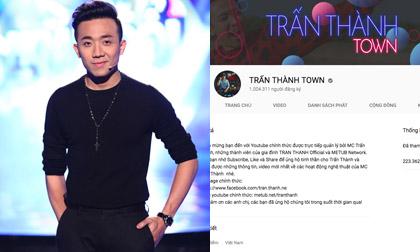 Trấn Thành là nghệ sĩ hài đầu tiên của Việt Nam được trao nút vàng YouTube