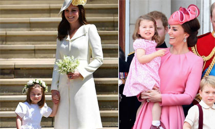 Công chúa Charlotte gây sốt vì thường xuyên diện đồ ton sur ton với mẹ
