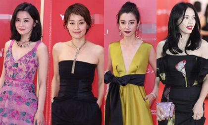 Táo bạo với đầm khoét sâu cổ, Lý Băng Băng nổi bật giữa dàn mỹ nhân tại LHP Quốc tế Thượng Hải
