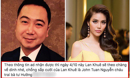 Rộ tin đồn Lan Khuê tổ chức đám cưới cùng bạn trai doanh nhân vào tháng 10