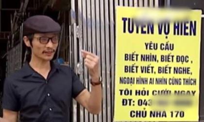 Người đàn ông ở Hà Nội có nhà mặt phố treo biển 'tuyển vợ hiền' và kết quả khiến dân tình xôn xao