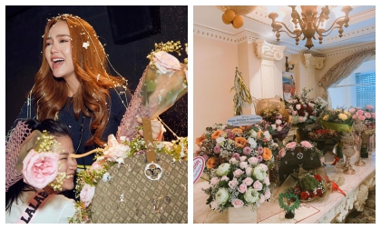 Không chỉ lời chúc mừng, Minh Hằng còn nhận quà sinh nhật chất đầy căn biệt thự sang trọng