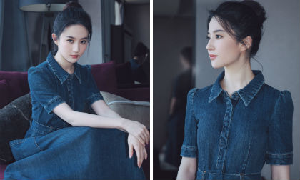 Sau một thời gian im hơi lặng tiếng, Lưu Diệc Phi tái xuất đẹp thoát tục