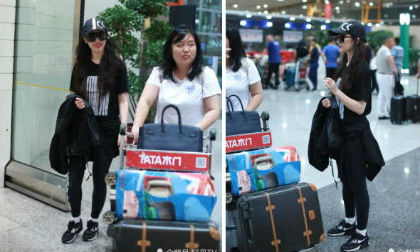 Diện cả cây đen tạo hiệu ứng vậy mà Lưu Diệc Phi vẫn bị chê chân to