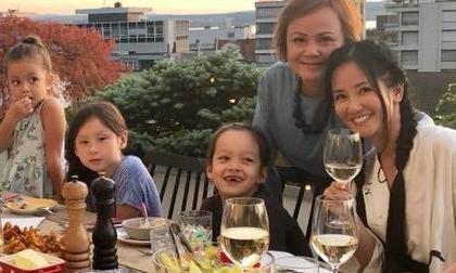 Hậu ly hôn, Hồng Nhung vui vẻ đưa hai con đi du lịch Thụy Sĩ