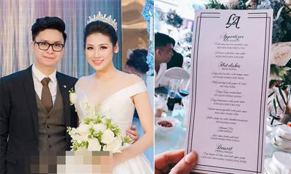 Lấy chồng thiếu gia, thực đơn trong đám cưới Á hậu Tú Anh có gì?
