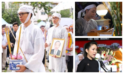 Vợ con khóc nức nở cùng đồng nghiệp đưa tiễn cố NSƯT Thanh Hoàng về đất mẹ