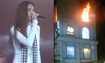 Hồ Ngọc Hà xin ngừng hát giữa chừng khi Diamond Plaza bốc cháy dữ dội