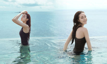 Diện đồ bơi kín đáo 'mỹ nhân Tân Cương' Địch Lệ Nhiệt Ba cũng đủ hớp hồn bao người 