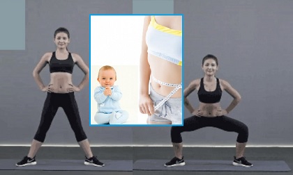 Bài tập giảm béo sau sinh: Toàn động tác đơn giản mà đập tan ngay 18kg