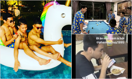 Dàn cầu thủ Olympic Việt Nam rủ nhau nghỉ dưỡng sang chảnh, ăn uống xả hơi hậu Asiad 