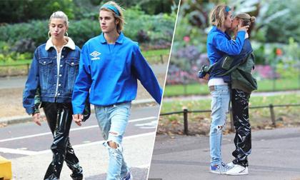 Justin Bieber ôm hôn Hailey Baldwin siêu lãng mạn giữa công viên sau khi người nhà xác nhận đã kết hôn