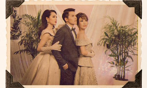 Quốc Thiên kỉ niệm tình bạn đẹp với Phương Linh, Uyên Linh bằng bộ hình đậm màu hoài cổ