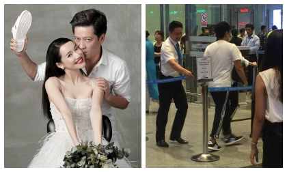 Sau chuyến du lịch Phú Quốc, Nhã Phương - Trường Giang lại xuất hiện tại sân bay, rộ tin đi trăng mật Hàn Quốc