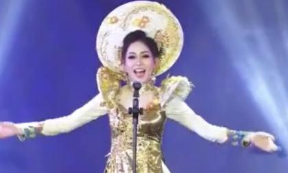 Á hậu Phương Nga diện quốc phục lộng lẫy, tự tin hô vang Việt Nam